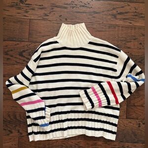 Kerri Rosenthal striped turtleneck small cotton cashmere